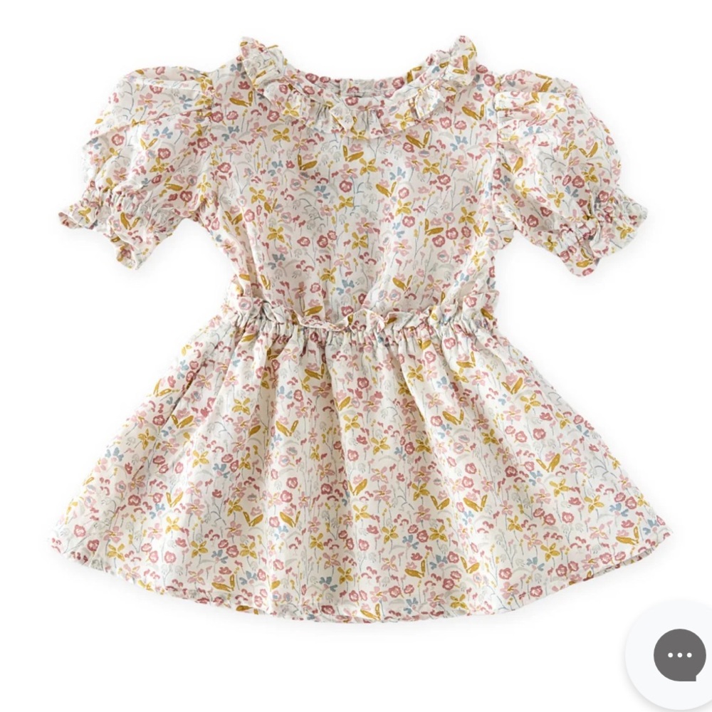 NWOT Pehr Ruffle Puff Sleeve Dress - Floret, Size 2T